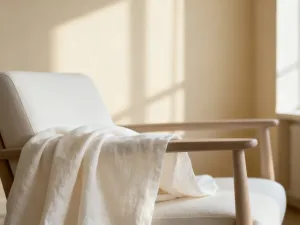 Nowoczesna drewniana osłona ogrodowa dyskretnie maskująca kolorowe pojemniki na odpady na tle zadbanego ogrodu.